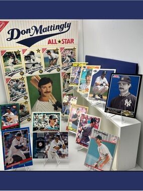 Don Mattingly Yankees Vintage Nabisco 89' uncut card poster w/ lot of 12